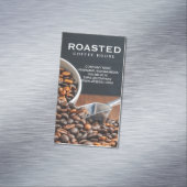 Scoop van koffiebonen magnetisch visitekaartje (Voorbeeld)