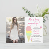 Scooped Ice Cream Bachelorette Party Kaart (Staand voorkant)