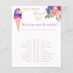 Scooped Ice Cream Floral Vrijgezellenfeest Fun Gam<br><div class="desc">Deze unieke Ice Cream-Waterverf die ik zelf heb geschilderd in de moderne Azur Blue, Vanilla Cream, Peach, Burgundy, Viva Magenta en Blush Pink-kleuren, perfect voor je leuke en schitterende selebratie met vrienden "Ze is opgevoed" Vrijgezellenfeest. Andere overeenkomende objecten voor je partij zijn beschikbaar in het collectie van mijn PatternDigitPics "Ice...</div>