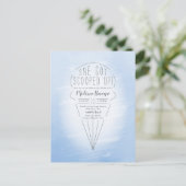 Scooped Ice Cream Theme Shower-uitnodiging Briefkaart (Staand voorkant)