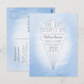 Scooped Ice Cream Theme Shower-uitnodiging Briefkaart (Voorkant / Achterkant)