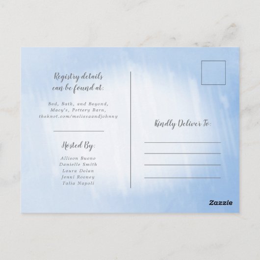 Scooped Ice Cream Theme Shower-uitnodiging Briefkaart (Achterkant)