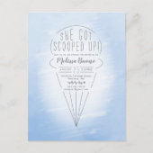 Scooped Ice Cream Theme Shower-uitnodiging Briefkaart (Voorkant)