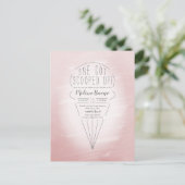 Scooped Ice Cream Theme Shower-uitnodiging Briefkaart (Staand voorkant)