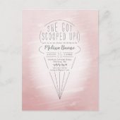 Scooped Ice Cream Theme Shower-uitnodiging Briefkaart (Voorkant)