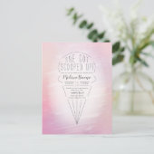 Scooped Ice Cream Theme Shower-uitnodiging Briefkaart (Staand voorkant)