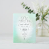 Scooped Ice Cream Theme Shower-uitnodiging Briefkaart (Staand voorkant)