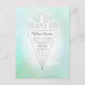 Scooped Ice Cream Theme Shower-uitnodiging Briefkaart (Voorkant)