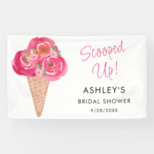 Scooped Up Bruidsfeest Banner (Horizontaal)