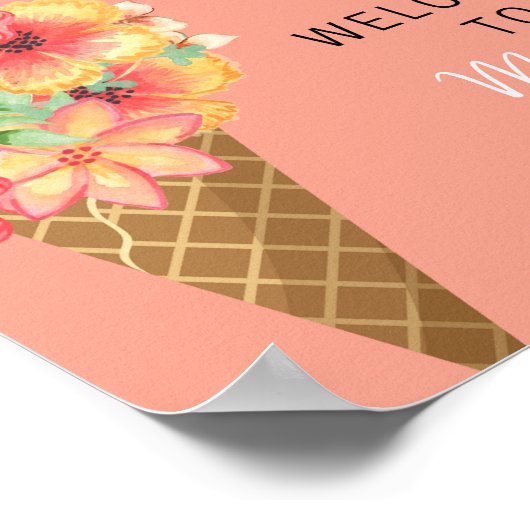 Scooped Up bruiloft feest welkom bord Poster (Hoek)