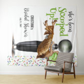 Scooped Up Chocolate Ice Cream Vrijgezellenfeest Wandkleed (In Situ (horizontaal))