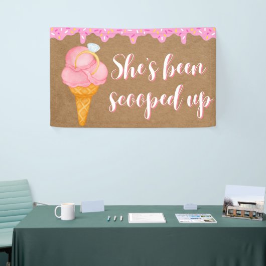 Scooped Up Engagement Bruidsfeest Banner Decoratie (Beurs)