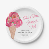 Scooped Up Ice Cream Vrijgezellenfeest gepersonali Papieren Bordje (Voorkant)