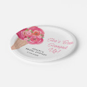 Scooped Up Ice Cream Vrijgezellenfeest gepersonali Papieren Bordje (Gekanteld)