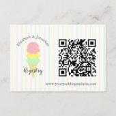 Scooped Up Ice Cream Vrijgezellenfeest Registry Informatiekaartje (Voorkant)