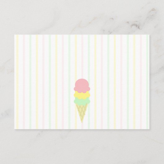 Scooped Up Ice Cream Vrijgezellenfeest Registry Informatiekaartje (Achterkant)