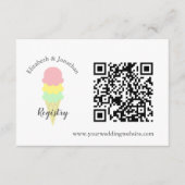 Scooped Up Ice Cream Vrijgezellenfeest Registry Informatiekaartje (Voorkant)