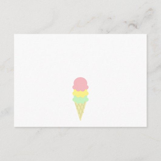 Scooped Up Ice Cream Vrijgezellenfeest Registry Informatiekaartje (Achterkant)