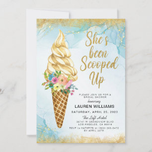 Scooped Up Ijs Bruids Uitnodiging