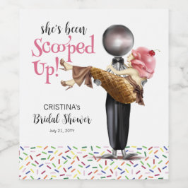 Scooped Up Strawberry Ijs Bridal Shower Wijn Etiket