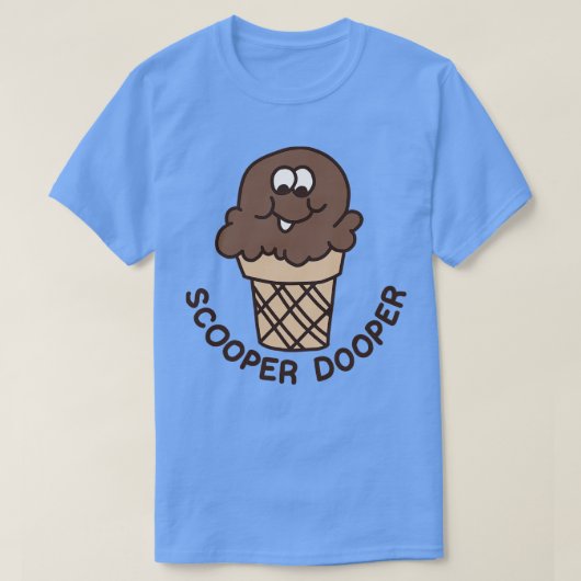 Scooper Dooper Punny Retro Scratch N Sniff Sticker T-shirt (Design voorkant)