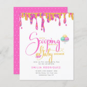 Scooping Up Love Ijsje Meisje Baby Shower (Voorkant / Achterkant)