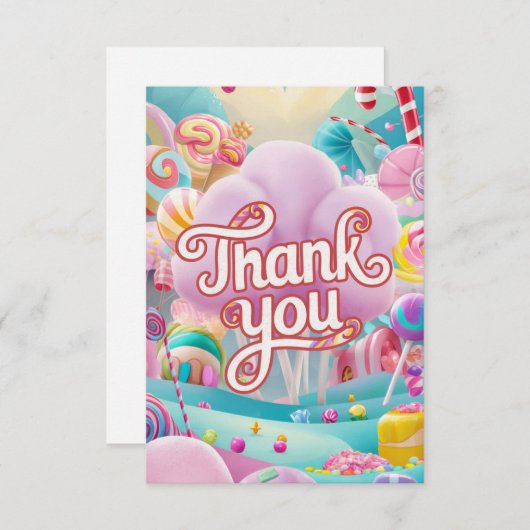 Scoops Magic Candyland bedankt kaart (Voorkant / Achterkant)