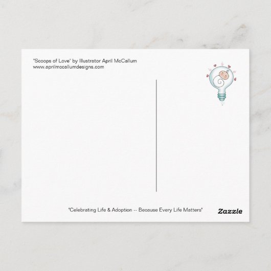 SCOOPS of LOVE Briefkaart by April McCallum (Achterkant)