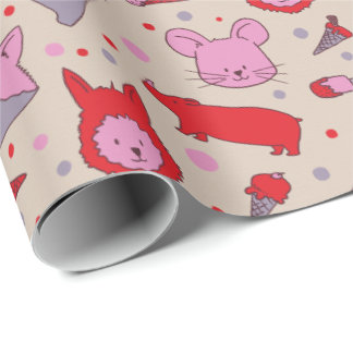 Scoops & Snoots party wrapping paper  Cadeaupapier
