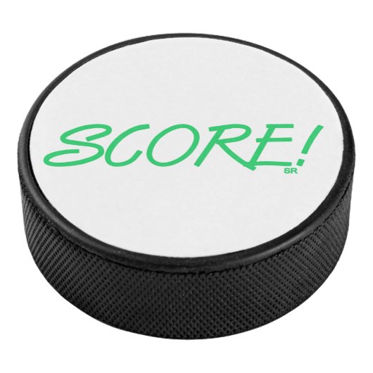 Scoor witte hockeypuck hockey puck (3/4)
