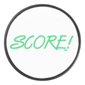Scoor witte hockeypuck hockey puck (Voorkant)