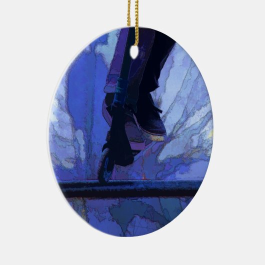 Scoot Booter - Stuntscooter kunstwerk Keramisch Ornament (Rechts)