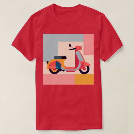 Scooter als minimale Bauhaus Art 2 T-shirt (Design voorkant)