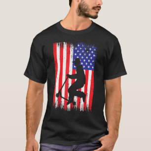 Scooter American Flag Squad Cool Stunt Kick T-shirt
