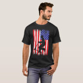 Scooter American Flag Squad Cool Stunt Kick T-shirt (Voorkant volledig)