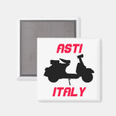 Scooter, Asti, Italië Magneet (Voorkant / Achterkant)