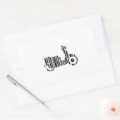 SCOOTER BAR CODE Motorcycle Barcode Patroonontwerp Rechthoekige Sticker (Envelop)