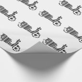 SCOOTER BAR CODE Motorfiets Barcode Patroon Ontwer Cadeaupapier (Hoek)