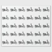 SCOOTER BAR CODE Motorfiets Barcode Patroon Ontwer Cadeaupapier (Vlak)