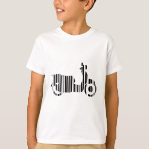 SCOOTER BAR CODE Motorfiets Barcode Patroon Ontwer T-shirt