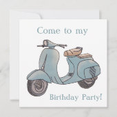 Scooter Birthday-uitnodiging Kaart (Voorkant)