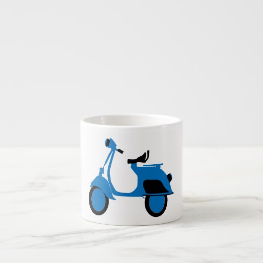 Scooter Blauw Espresso Kop (Voorkant)