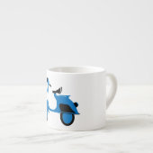 Scooter Blauw Espresso Kop (Voorkant rechts)