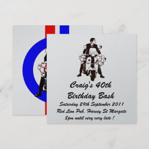 scooter Boy Birthday nodig Kaart