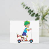 Scooter Boy Briefkaart (Staand voorkant)