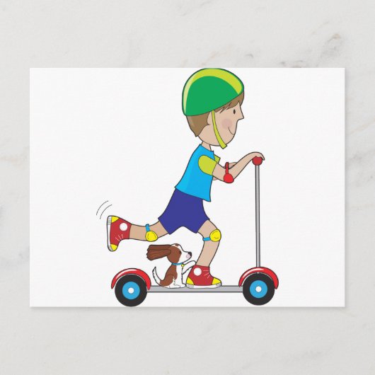 Scooter Boy Briefkaart (Voorkant)