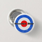 Scooter Boy Pin Ronde Button 3,2 Cm (Voorkant /achterkant)