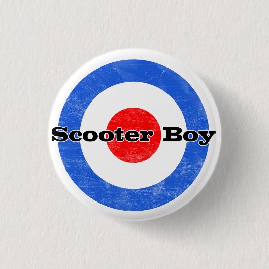 Scooter Boy Pin Ronde Button 3,2 Cm (Voorkant)