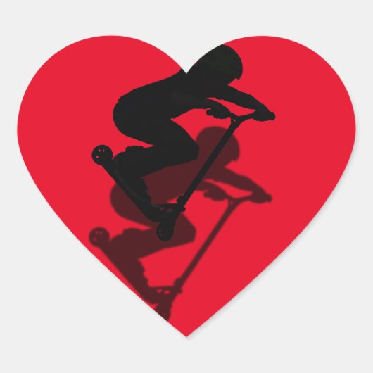 Scooter Boy - Stunt Scooter 5 Hart Sticker (Voorkant)