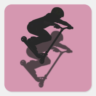 Scooter Boy - Stunt Scooter 5 Vierkante Sticker
